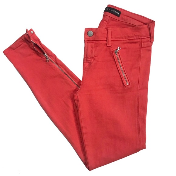 J Brand Intermix Skinny Jeans Low Fiery Red 24 - Picture 6 of 8